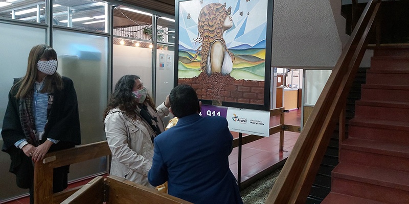 Un cuadro contra la violencia de género