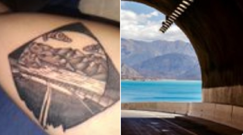 Se tatúo un típico paisaje mendocino en el brazo y es furor