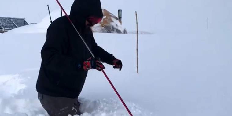 Casi tres metros de nieve en El Azufre
