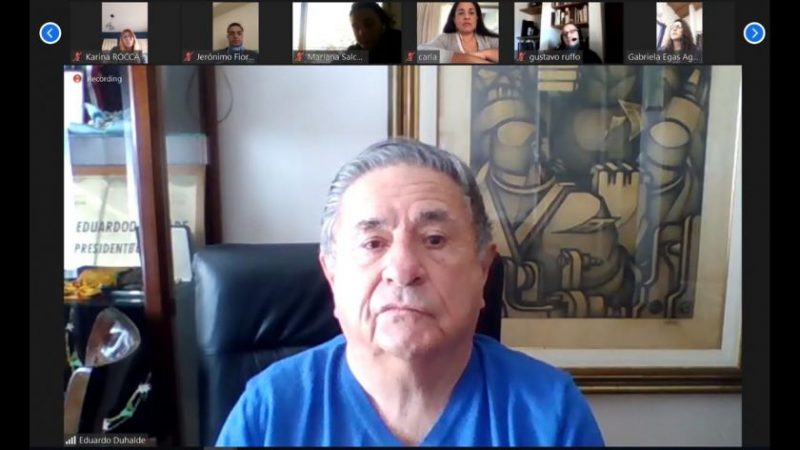 Eduardo Duhalde: “Los políticos deben bajarse el sueldo antes del impuesto a la riqueza”