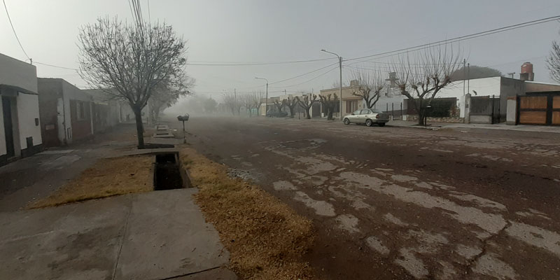 Temperaturas bajo cero y niebla, así amaneció Alvear