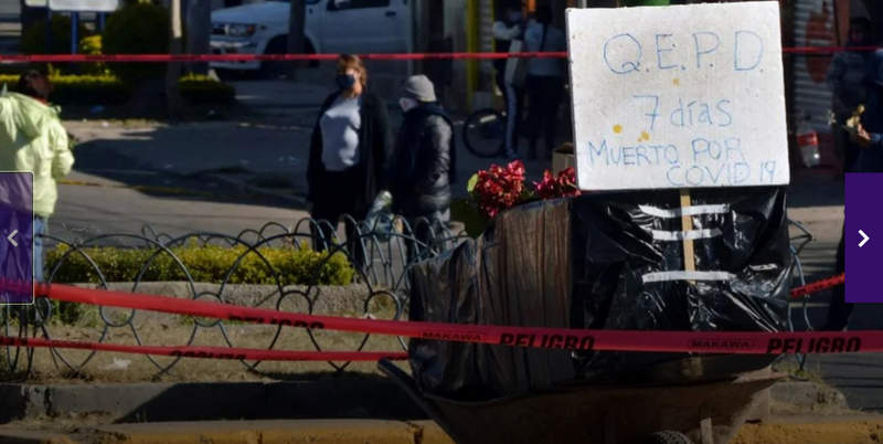 Vecinos protestan en Bolivia por cadáveres sin sepultura contagiados de Covid-19