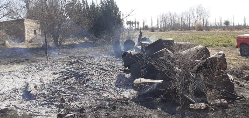 Daños materiales tras un importante incendio
