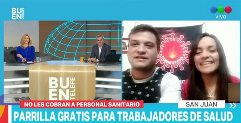 Especial agradecimiento: ofrecen parrillada gratis para el personal de la salud en San Juan