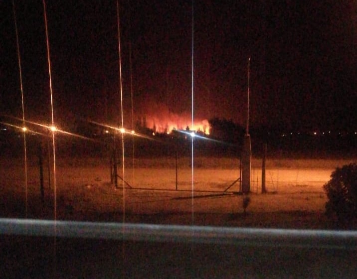 Gran incendio frente al cementerio