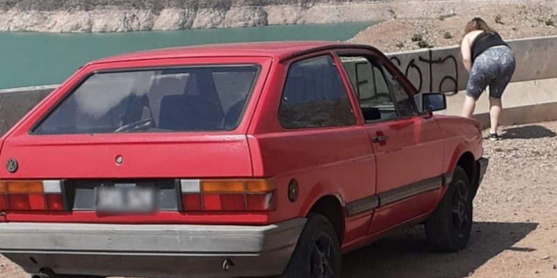 Pintó un grafiti en Potrerillos y se viralizó la bronca y las imágenes