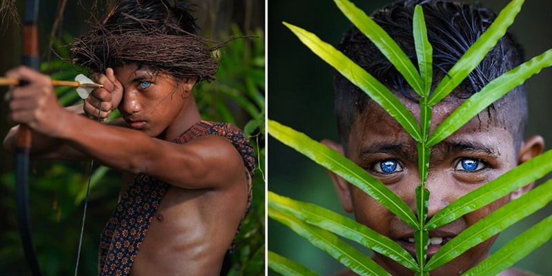 Ojos brillantes y azules: la tribu que sorprende por una mutación genética