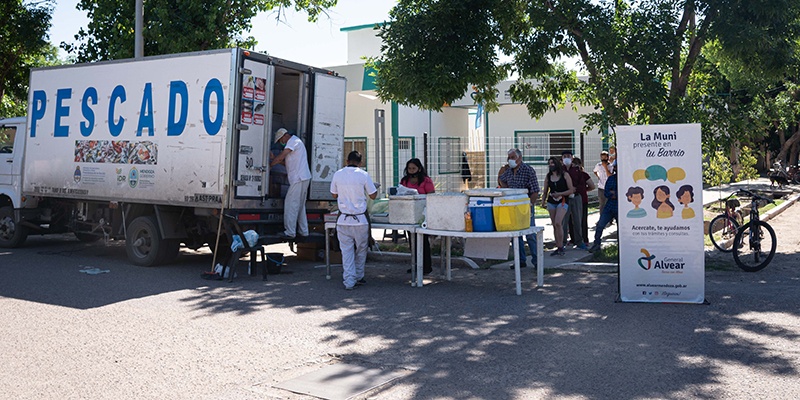 El Programa de Pescado Social  recorrió distritos y barrios de Alvear