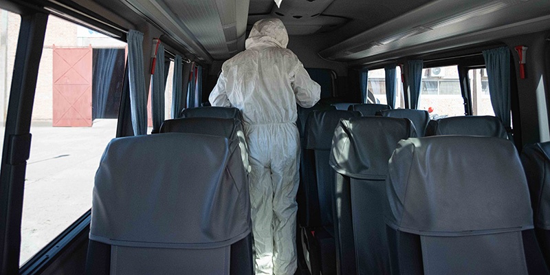 Se realizó la verificación de desinfección del transporte público