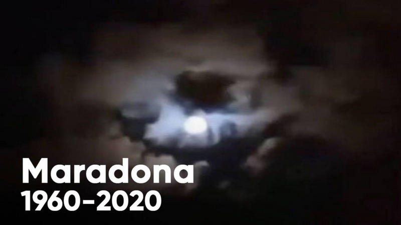 La impactante imagen que apareció el cielo: ¿todos ven la camiseta 10 con la figura del Diez?