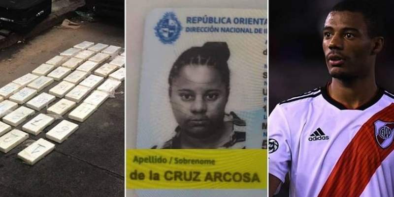 Detuvieron a la hermana del jugador de River, De La Cruz con 40 kilos de cocaína