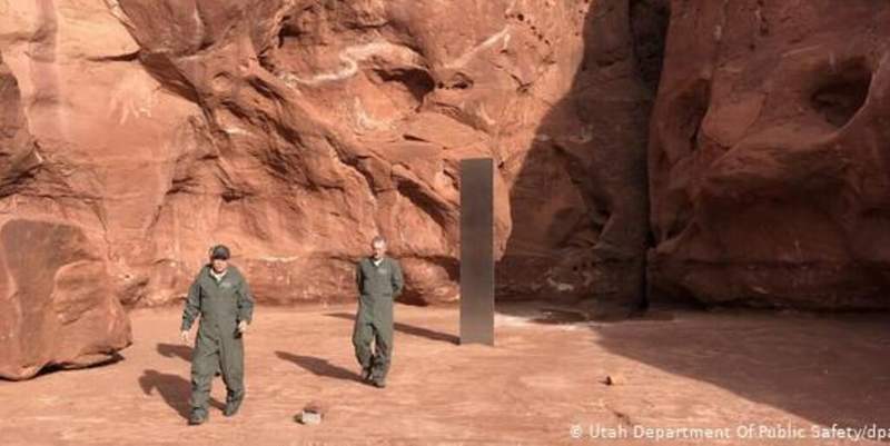 Misterio por el extraño monolito hallado en el desierto de Utah