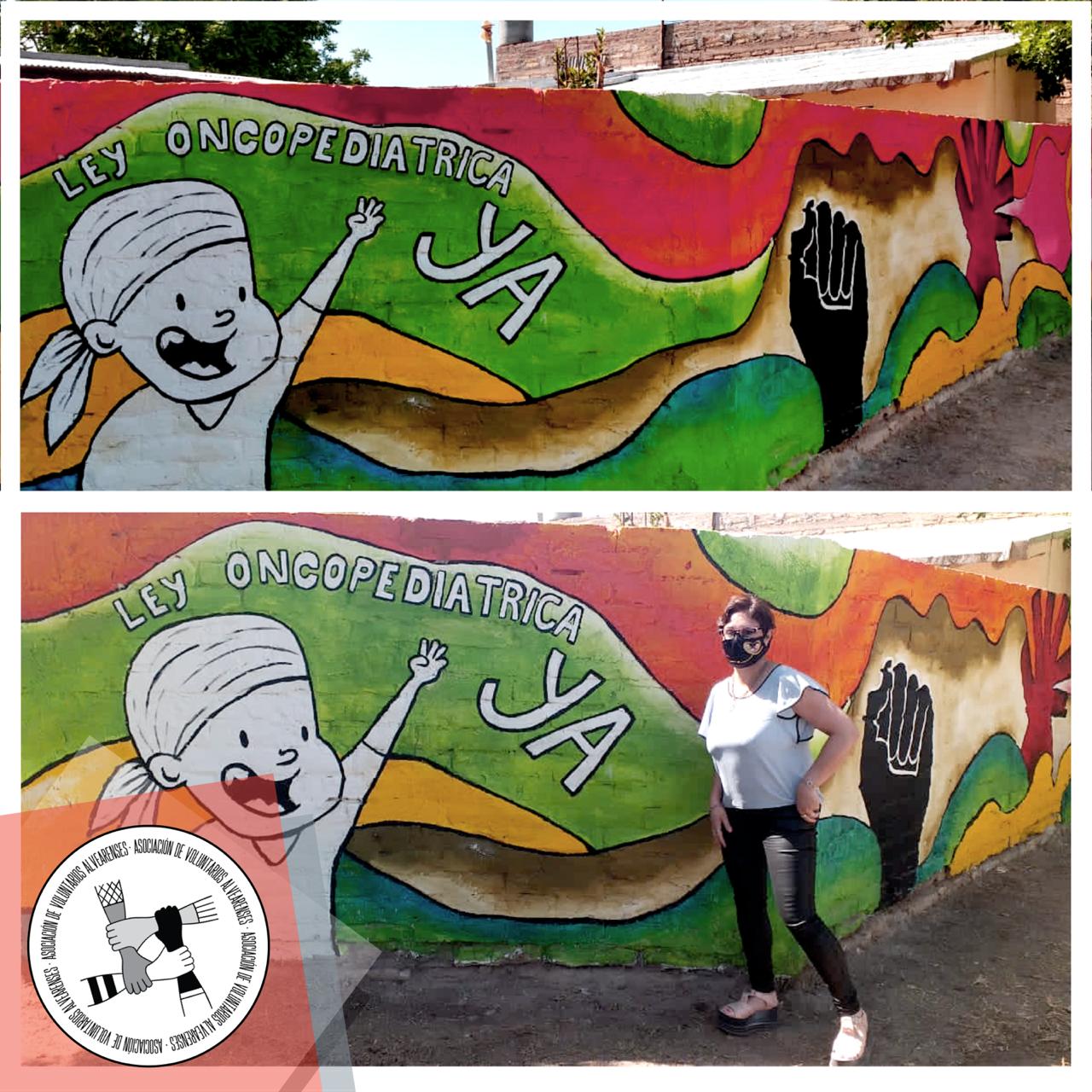 Un mural para concientizar sobre la importancia de la Ley de Oncopediatría