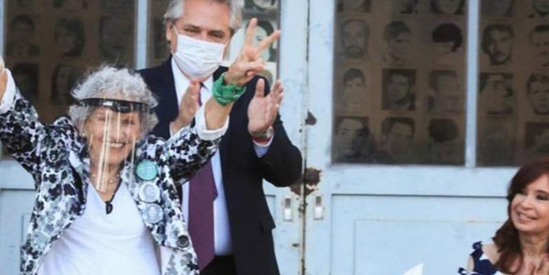 Alberto Fernández se mostró con Cristina Kirchner en la ex ESMA