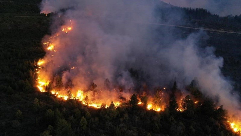 Incendio fuera de control en El Bolsón: se acerca a Chubut