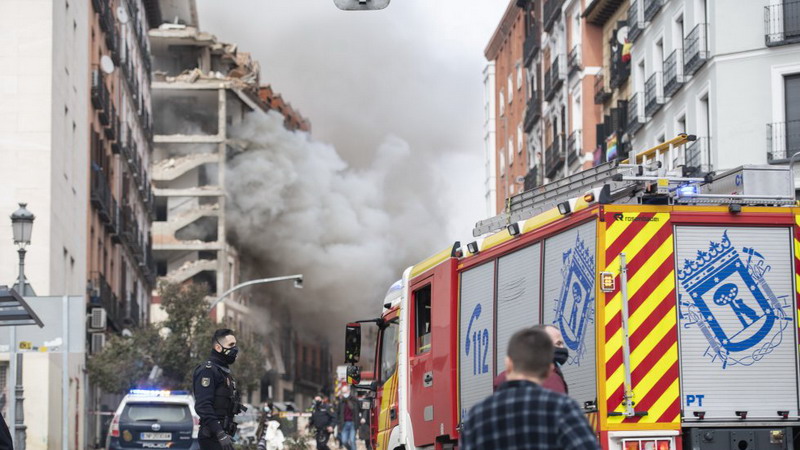 Explosión en un edificio de Madrid: hay al menos dos muertos