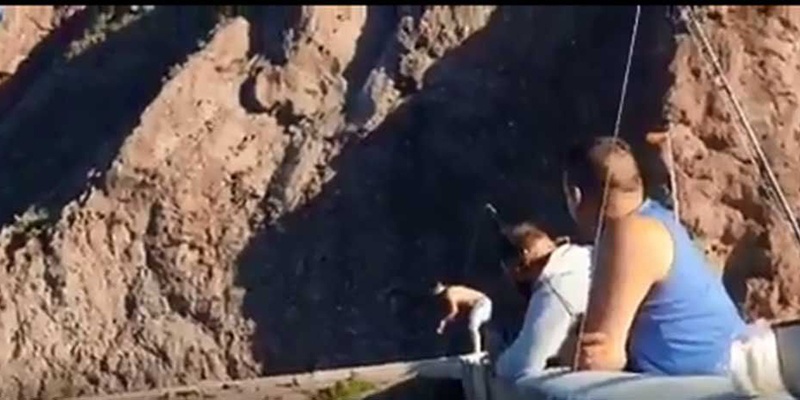 Parte médico del hombre que se arrojó del paredón en Valle Grande