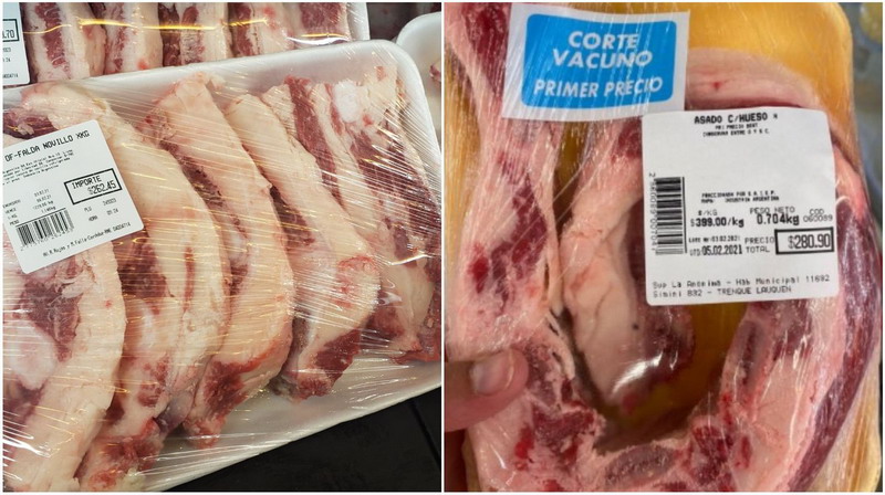 “El Dipy” mostró fotos de carne a “precios populares”: “Ni a un perro se le da esto”