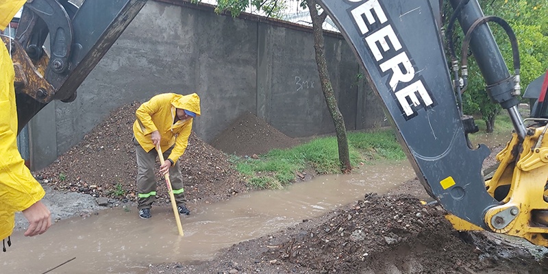 Más de 50 mm de agua precipitada en lo que va de la mañana