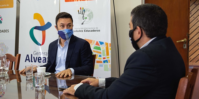 El intendente Walther Marcolini recibió en Alvear al Diputado Nacional Luis Petri