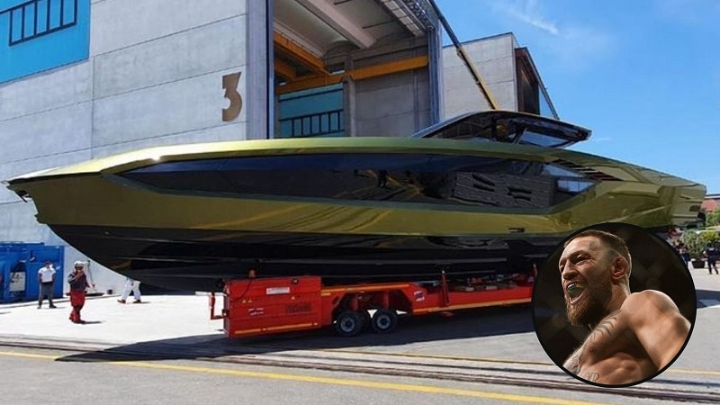Conor McGregor recibió su exclusivo “auto-yate” de Lamborghini y lo presumió con una foto que es furor en redes sociales
