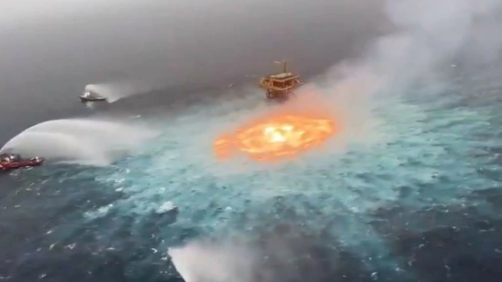 Pemex controló incendio cerca de la plataforma de Ku-Charly en Campeche
