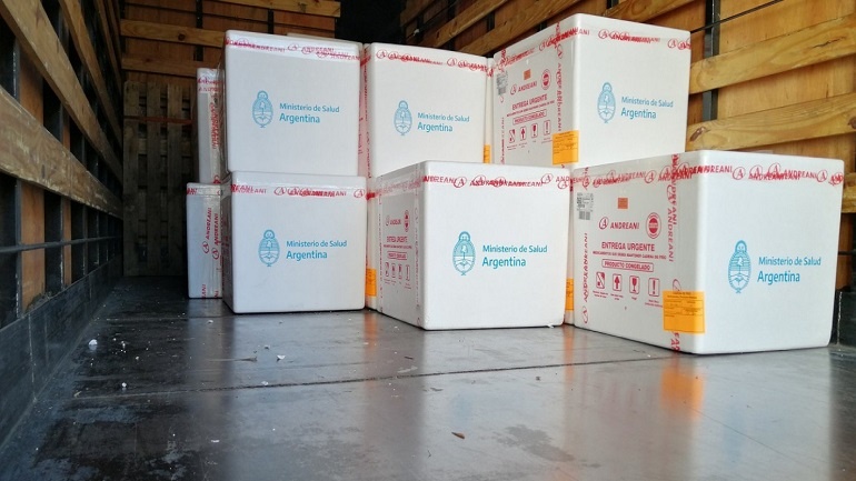 Llegaron a Mendoza 26.100 dosis del componente 2 de Sputnik