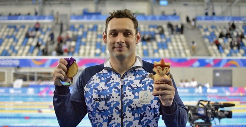 Pipo Carlomagno ganó la Plata en los 100 metros espalda de natación y sumó la tercera medalla para Argentina en los Juegos Paralímpicos