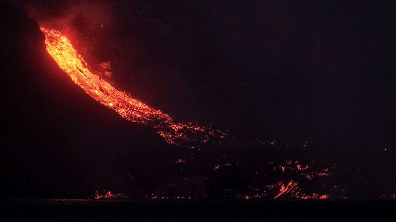 Las impresionantes imágenes de la lava del volcán La Palma que fueron tomadas desde el Espacio