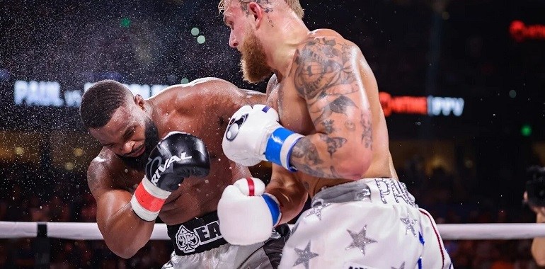 Jake Paul no dejó dudas: el contundente nocaut del youtuber frente a Tyron Woodley