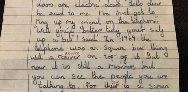 Revelan una carta que escribió una niña hace 50 años con predicciones inquietantes