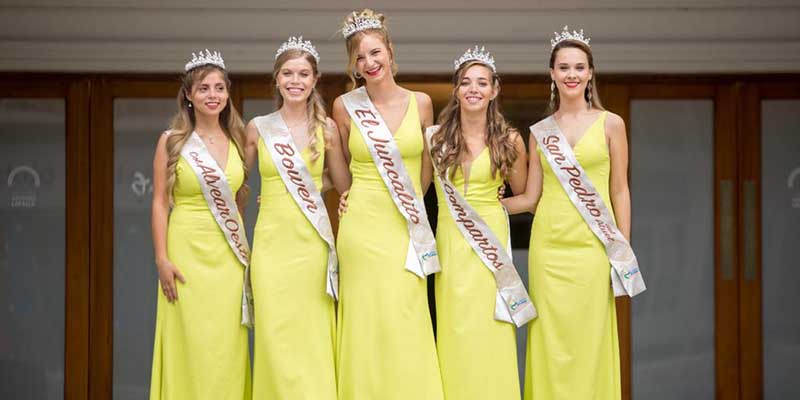 Las cinco candidatas al cetro departamental fueron presentadas en el Cine Teatro Antonio Lafalla