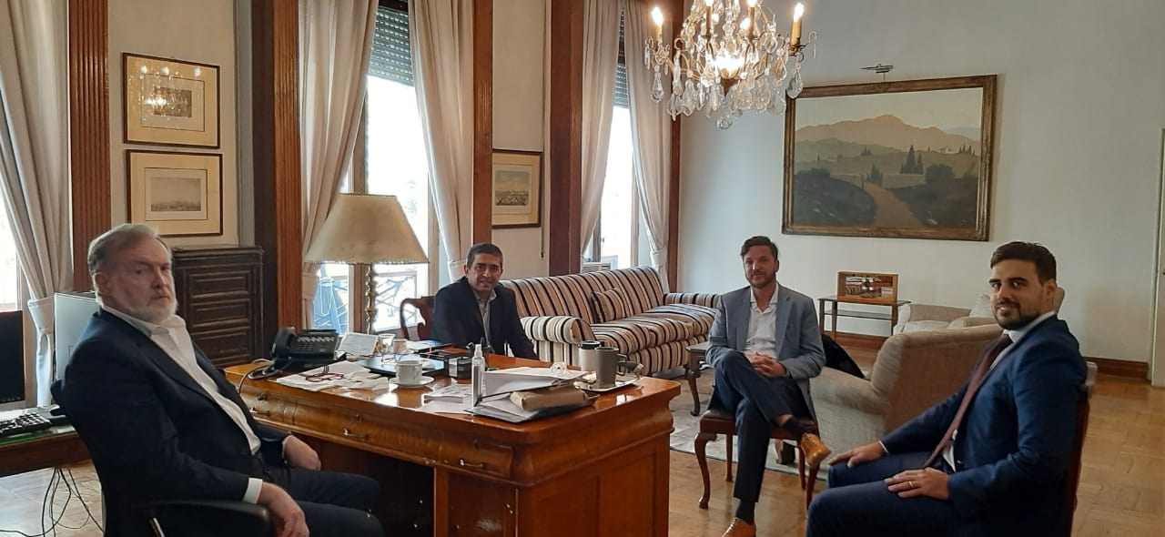 Marcolini se reunió con el embajador Rafael Bielsa