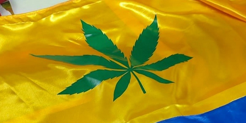 Un candidato a la presidencia propuso sumar una hoja de marihuana a la bandera colombiana