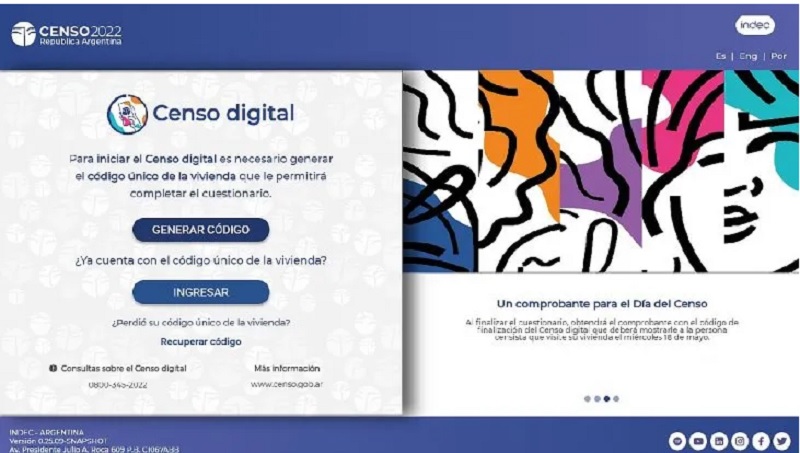 Comienza la etapa digital del Censo 2022: cómo responderlo y qué se pregunta