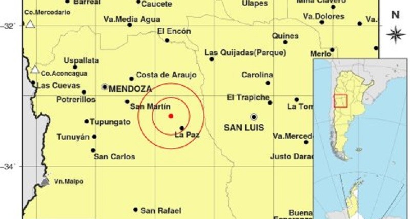 Dos sismos seguidos en Mendoza