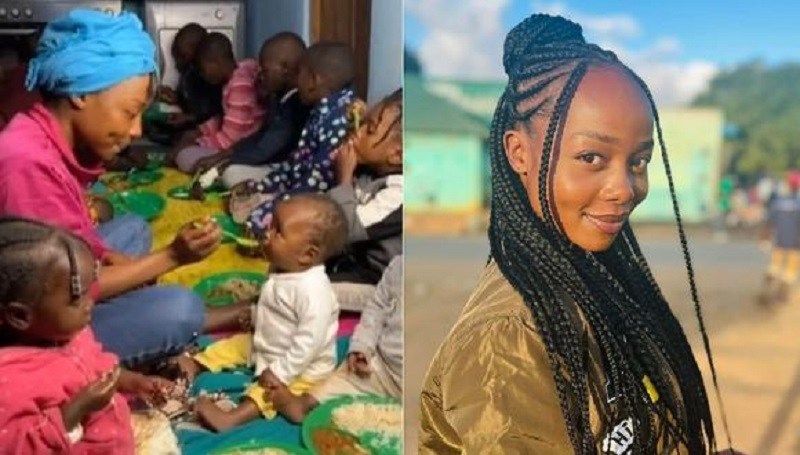 La historia de Tusayiwe: tiene 23 años, sus padres la abandonaron y es “mamá” de 34 nenes