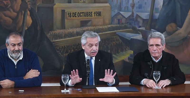 Alberto Fernández cruzó a Cristina Kirchner en la CGT: “El poder no pasa por ver quién tiene la lapicera”