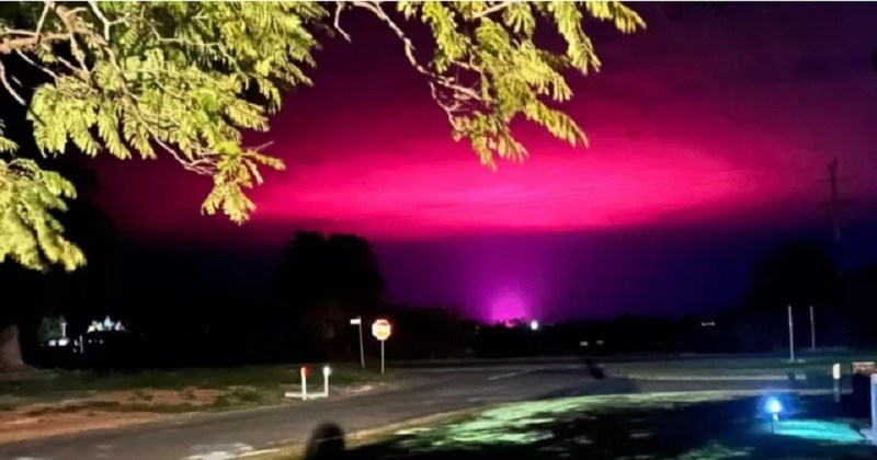 Misterioso resplandor rosado que causó inquietud en una ciudad australiana