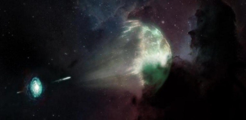 Los astrónomos han grabado una colisión estelar ocurrida a 20.000 millones de años luz de la Tierra