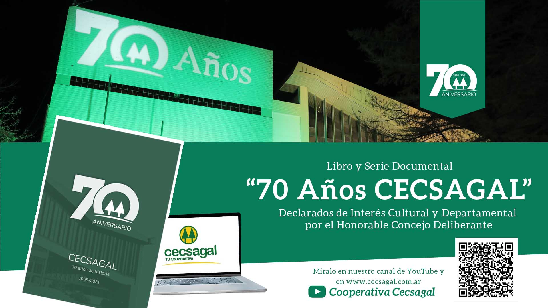 El libro “Cecsagal 70 Años”, declarado de interés Social y Cultural Departamental