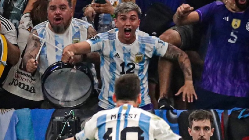 “Mi hermano es un ángel”: le sacaron la mejor foto con Messi y un detalle en la bandera emocionó a todos