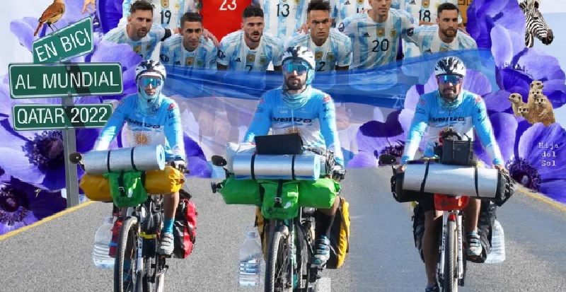 Al Mundial en bici: los cordobeses que pedalearon seis meses y cruzaron 13 países para llegar a Qatar