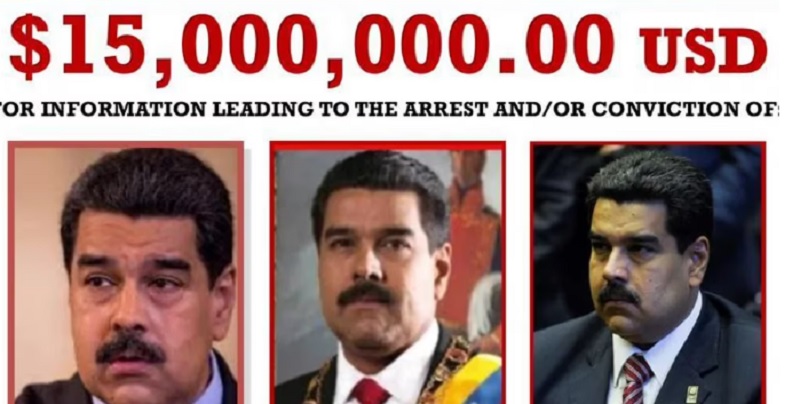 EEUU mantiene la recompensa de 15 millones de dólares por la captura del dictador Nicolás Maduro