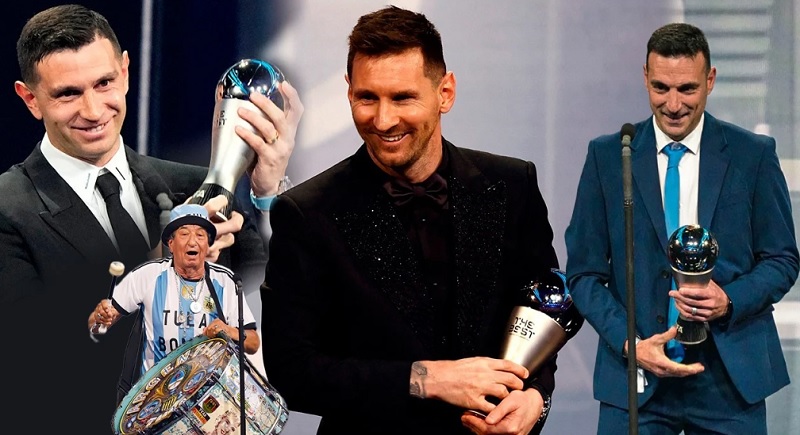 The Best histórico: poker argentino con Messi, el Dibu, Scaloni y la gente