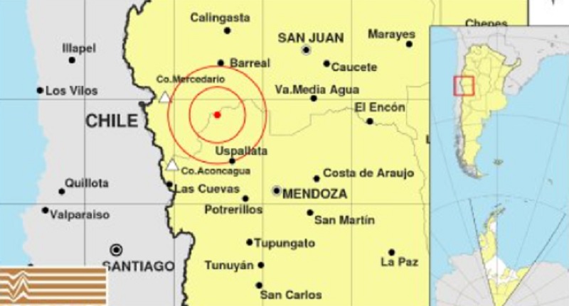 Otro temblor ahora entre San Juan y Mendoza