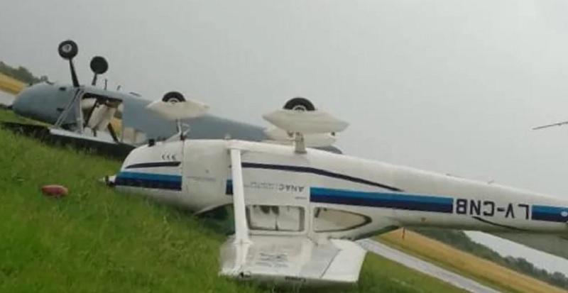 El fuerte viento dio vuelta seis avionetas en el aeropuerto de San Fernando