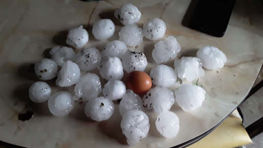 Una fuerte tormenta granicera afectó Bowen