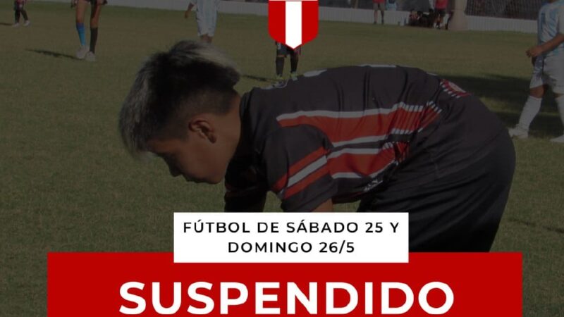Se suspendió el fútbol en nuestro departamento