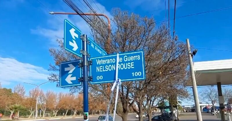 Homenaje a un ex combatiente de Malvinas